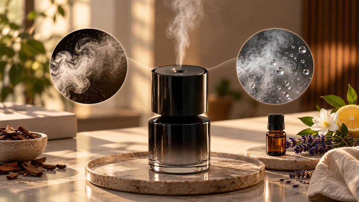 How a Waterless Cordless Diffuser Works: Nebulizing vs Ultrasonic, and Why the Oil Matters