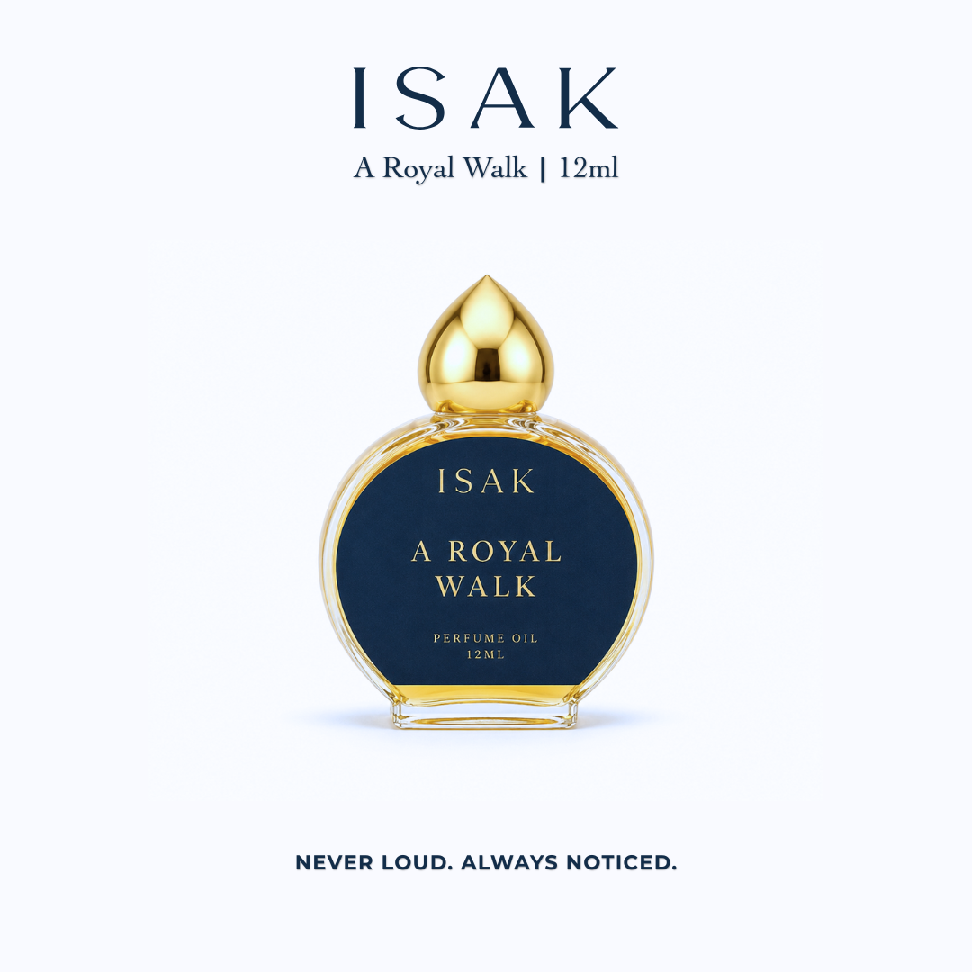 ISAK A Royal Walk attar perfume oil with Oudh and woody notes