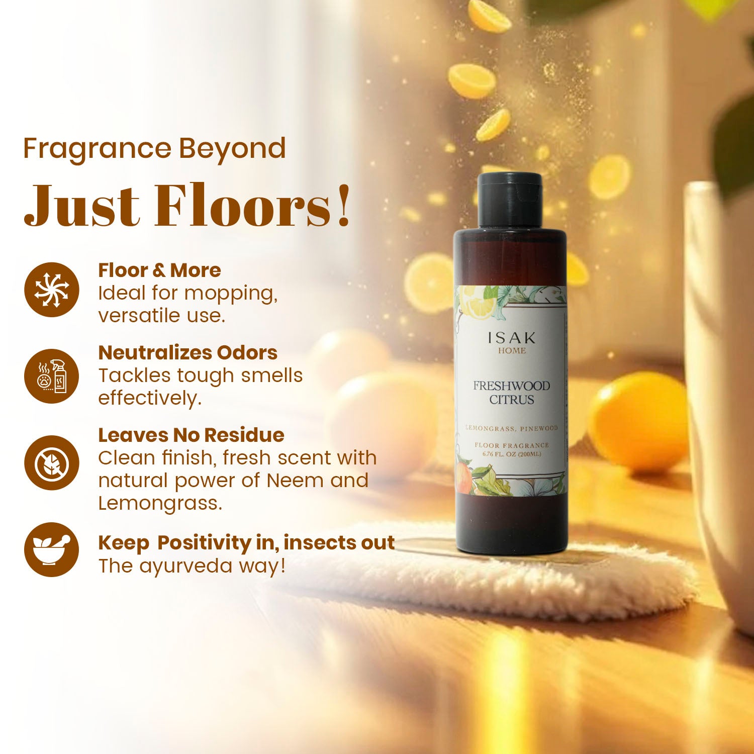 Freshwood citrus floor fragrance