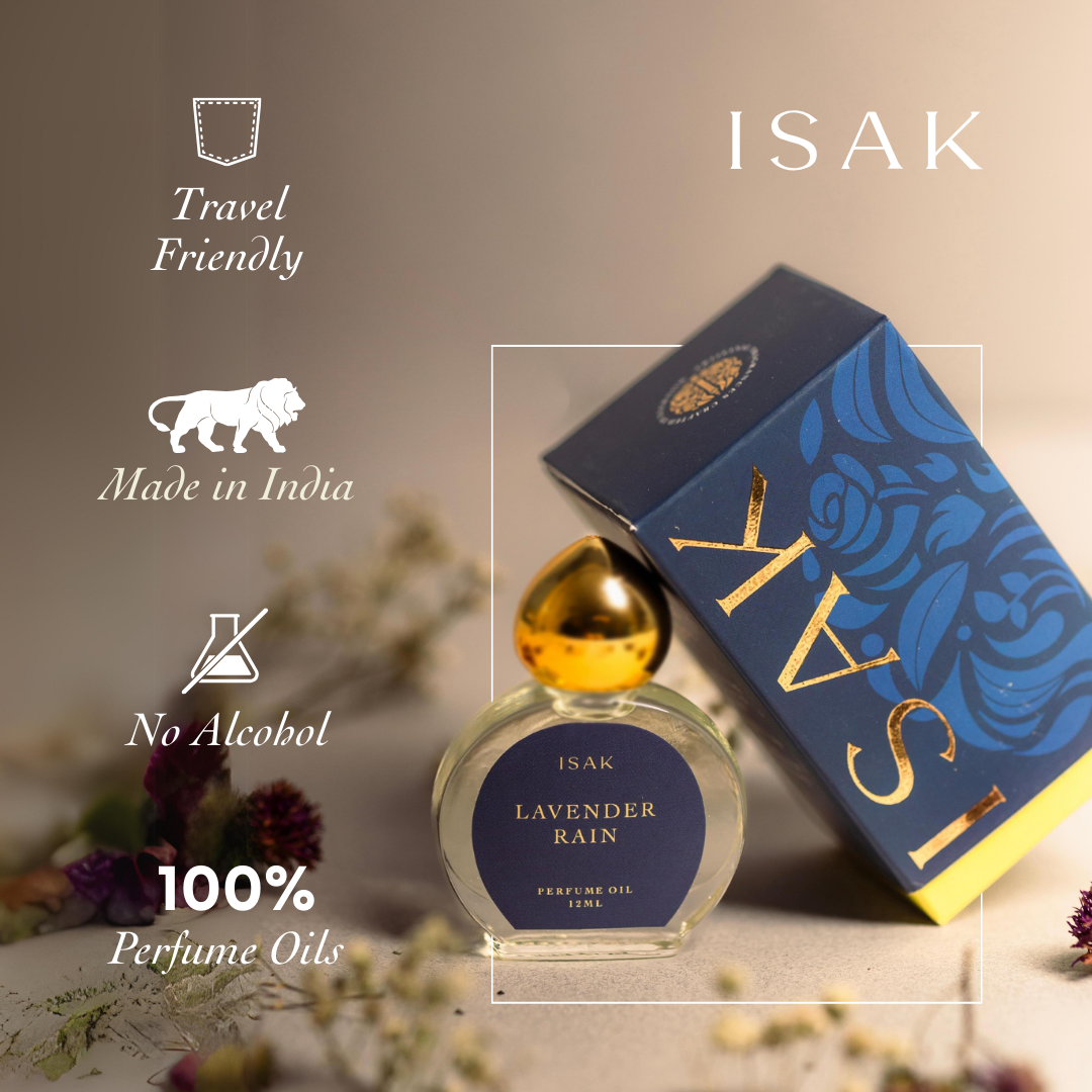 Lavender Rain Attar,travel friendly,made in india,no alcohol,perfume oils