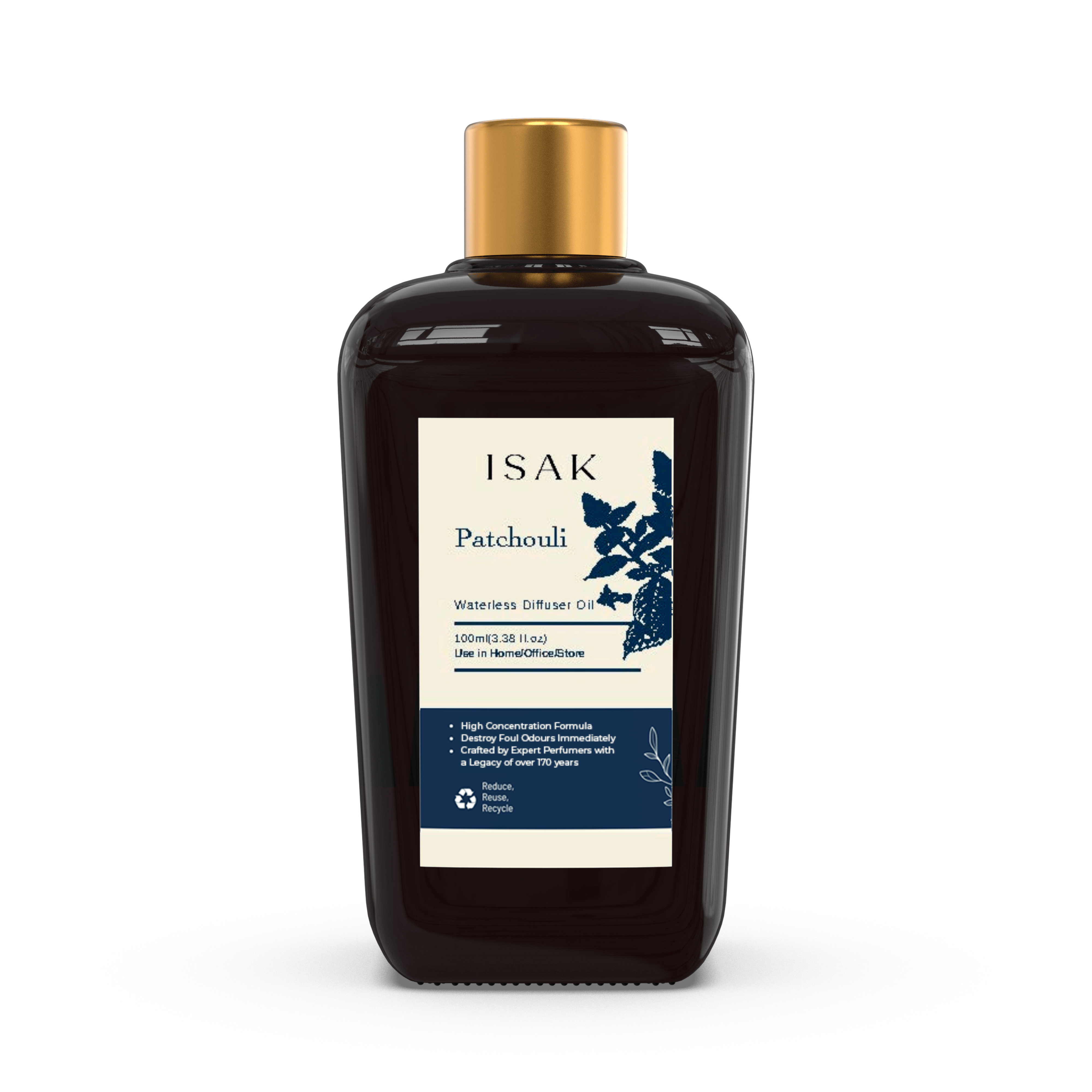 ISAK Diffuser Oil 100ml Patchouli Waterless Diffuser Oil