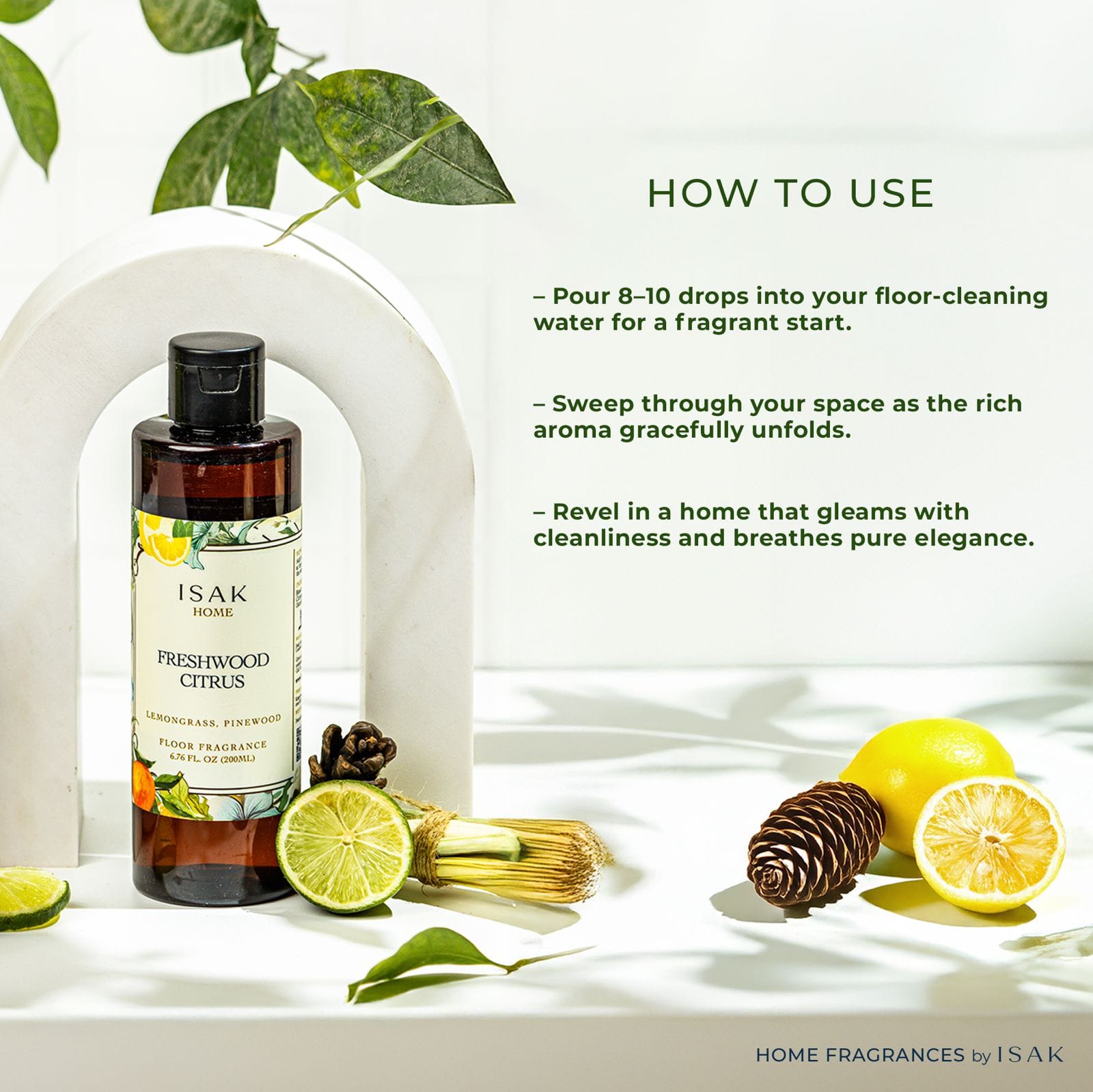 ISAK Home Fragrance 200ml Freshwood Citrus Floor Fragrance