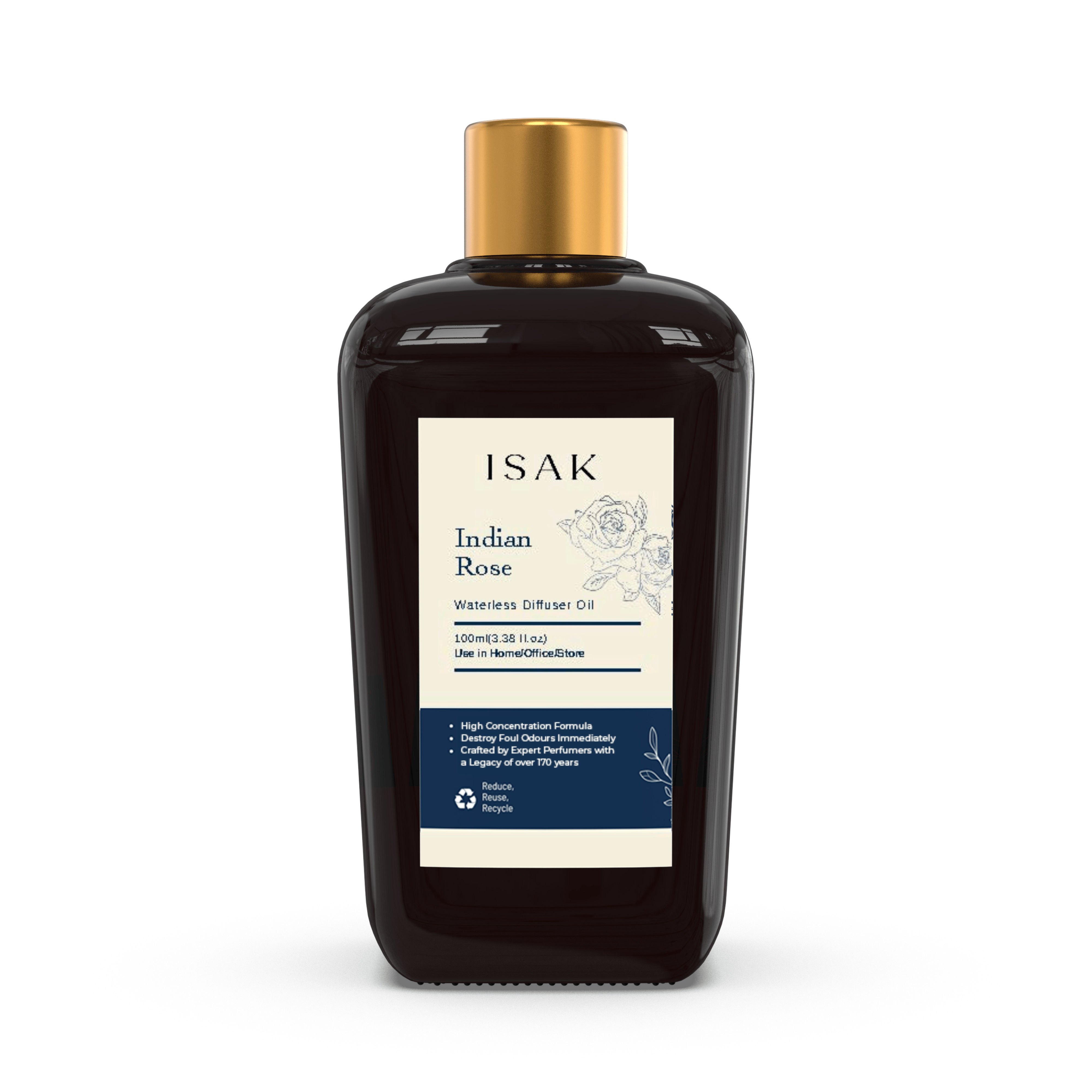 ISAK Home Fragrance 100ml Indian Rose Waterless Diffuser Oil
