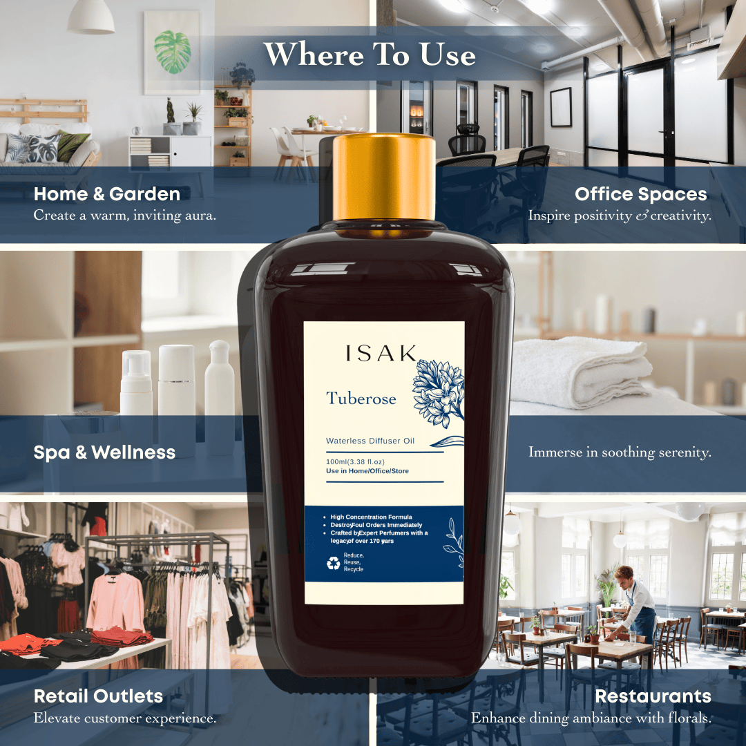 ISAK Home Fragrance 100ml Tuberose Waterless Diffuser Oil