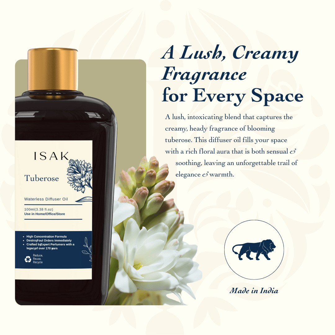 ISAK Home Fragrance 100ml Tuberose Waterless Diffuser Oil