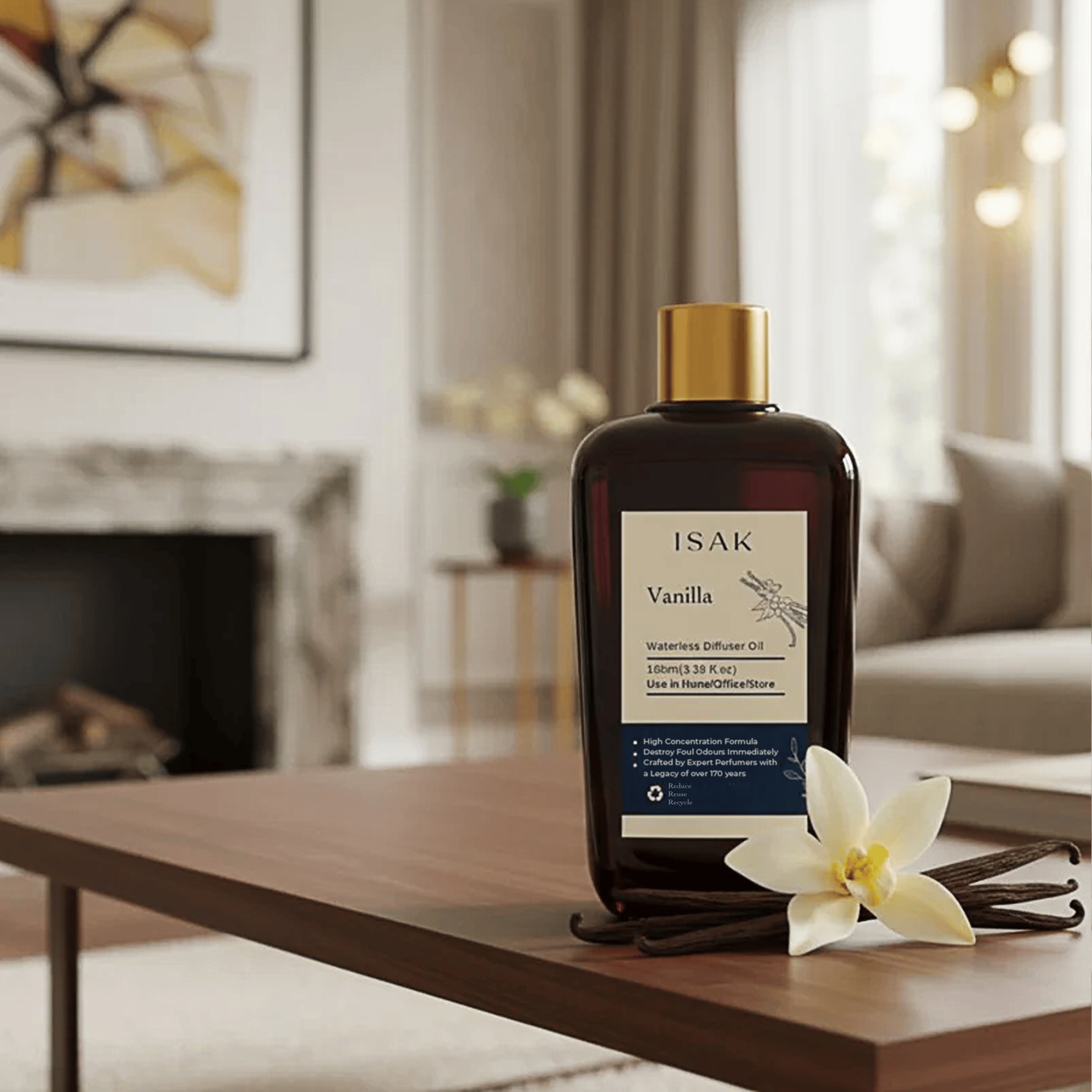 ISAK Home Fragrance Waterless Diffuser + Vanilla Fragrance Oil