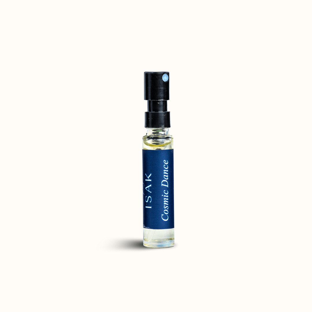 ISAK Cosmic Dance mini spray bottle with black cap and clear liquid
