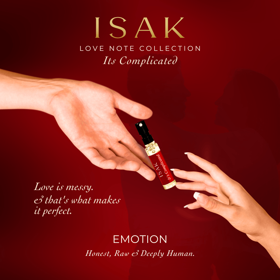 ISAK Its Complicated spray perfume in hand