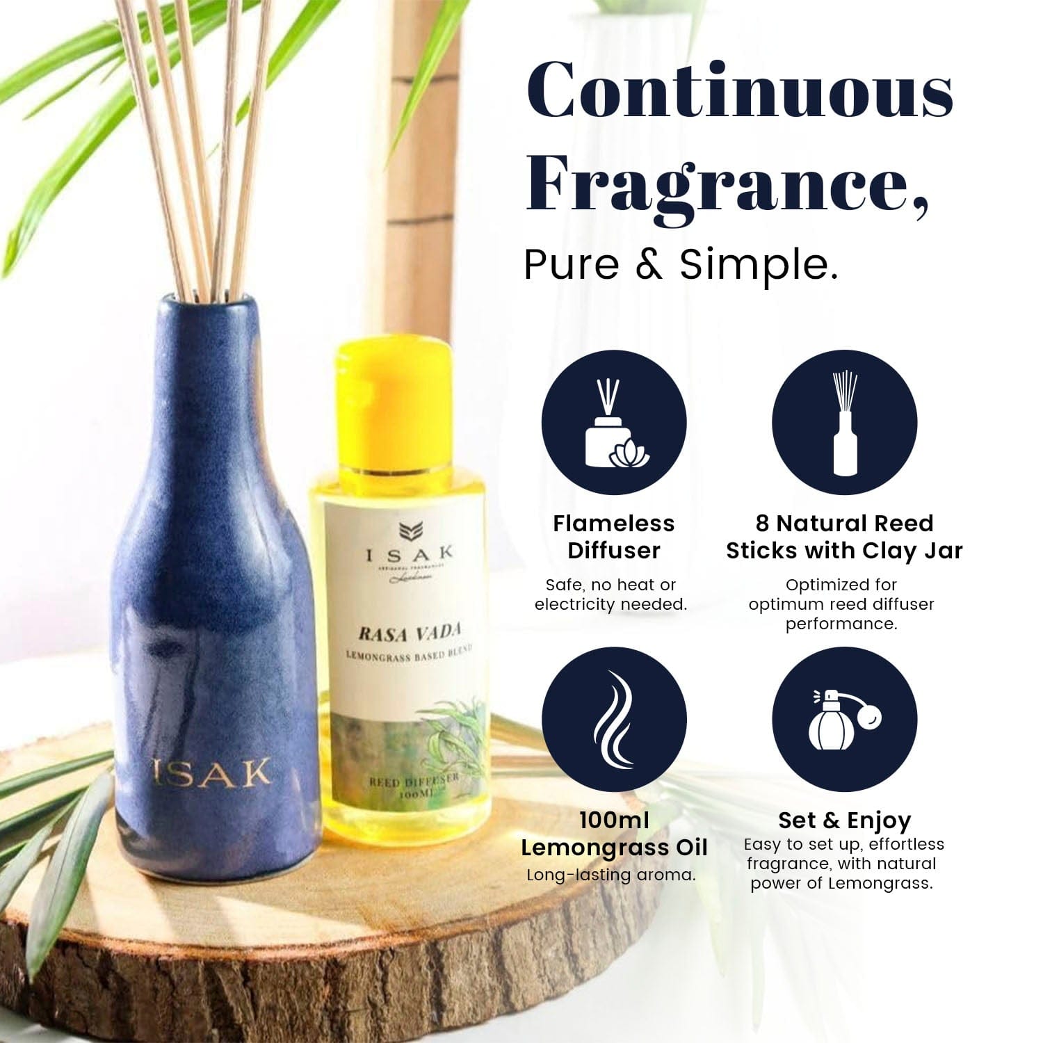 Isak Reed Diffuser Rasa-Vada Reed Diffuser