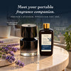 Cordless aroma diffuser with French lavender oil bottle, portable diffuser set