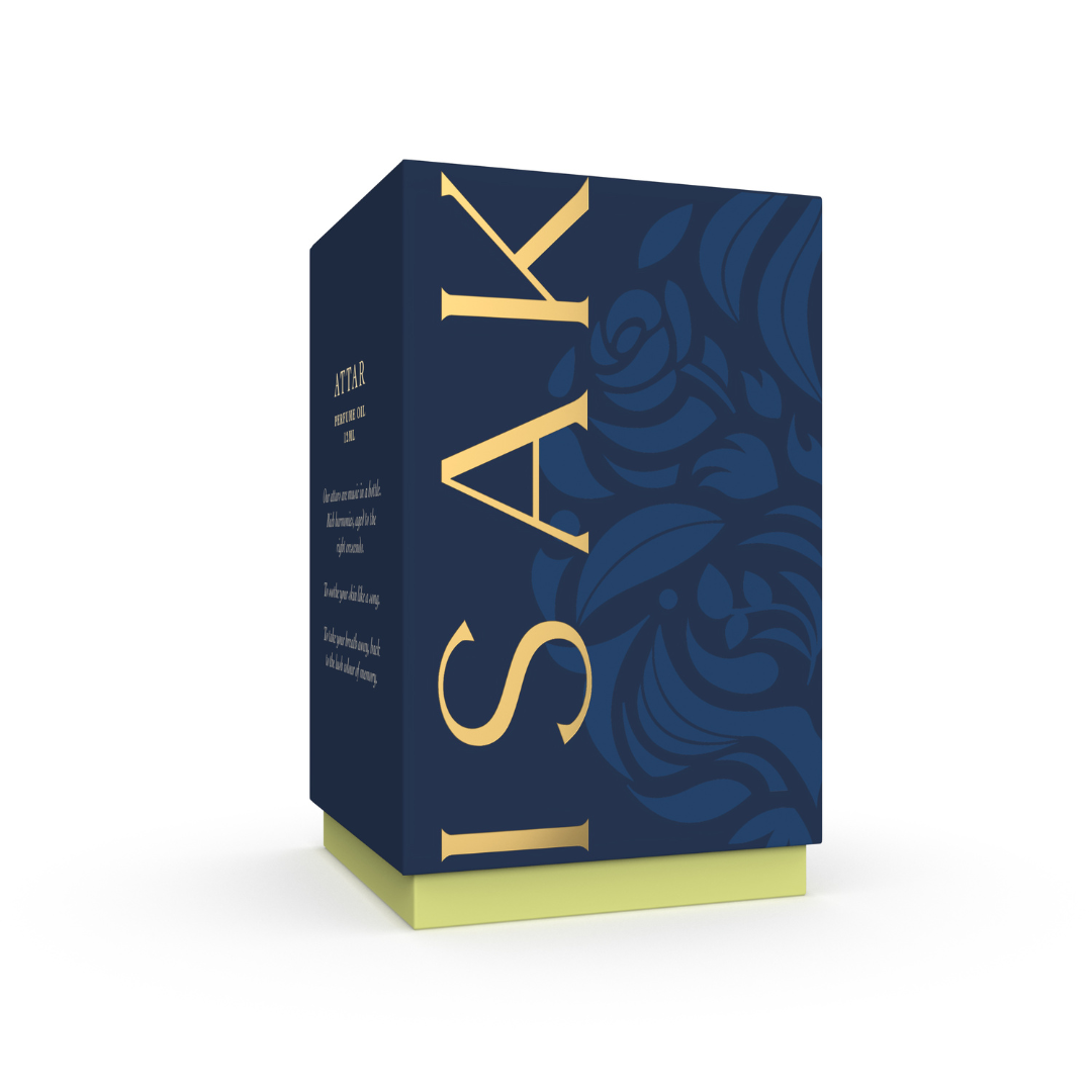 Sunshine & Me Atta,sunshine,clove,lemon,blue box , Isak Fragrances