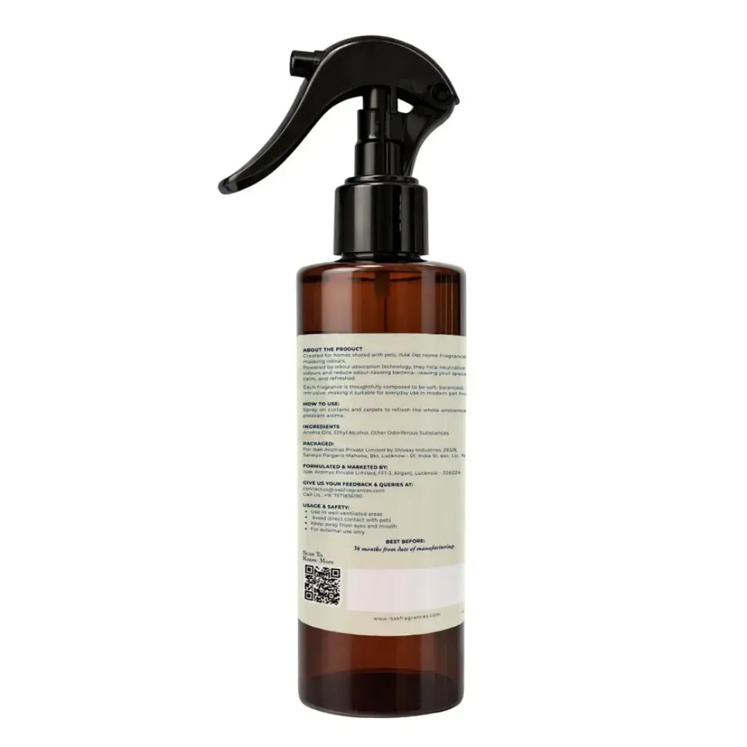 Velvet Petals fragrance spray bottle, black trigger, back label visible