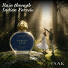 Forest Rain perfume oil bottle, 12ml, clear glass with gold cap.
