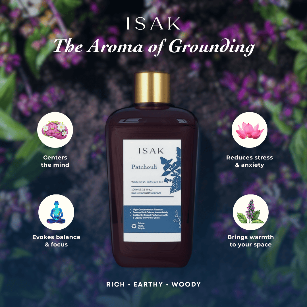 ISAK Diffuser Oil 100ml Patchouli Waterless Diffuser Oil