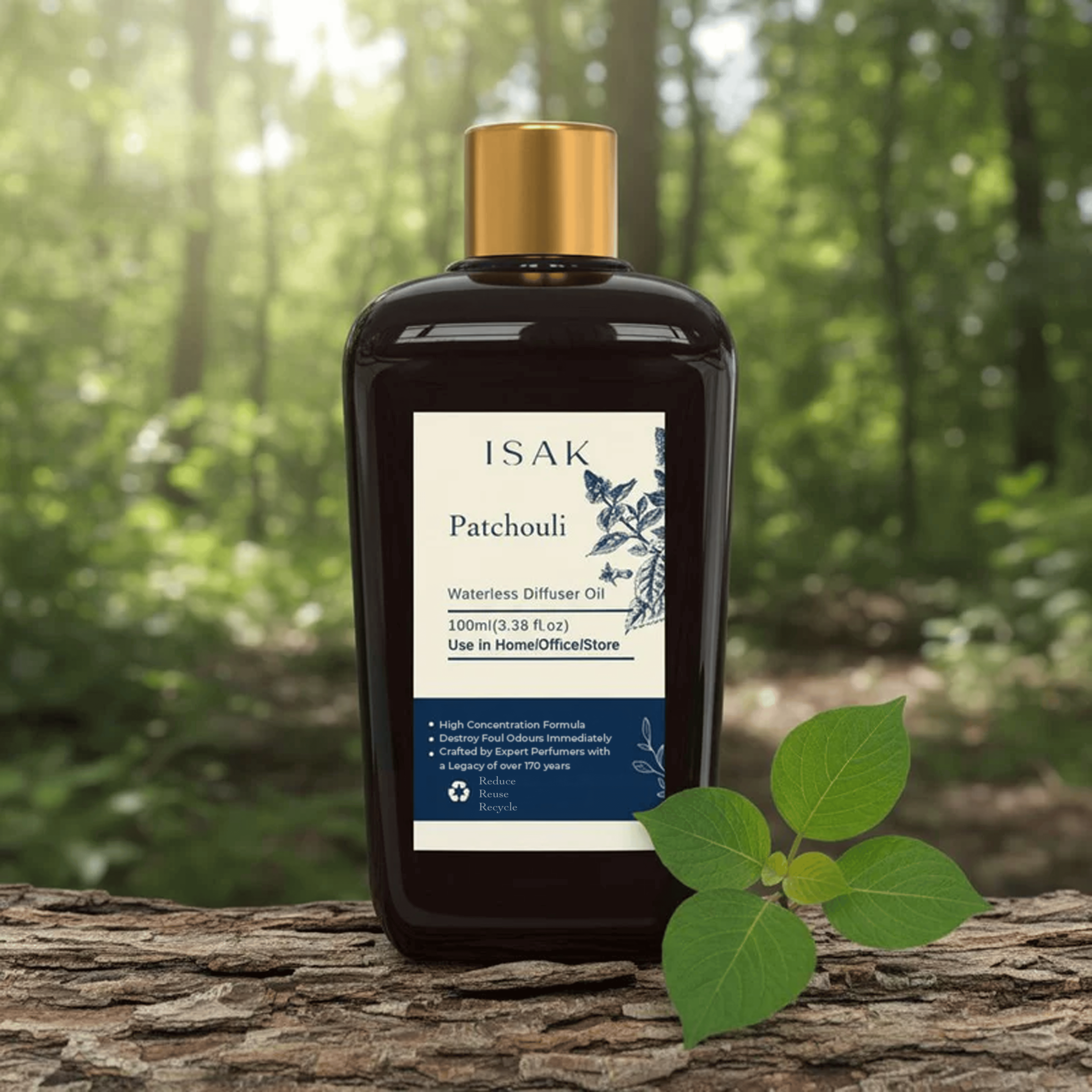 ISAK Diffuser Oil 100ml Patchouli Waterless Diffuser Oil