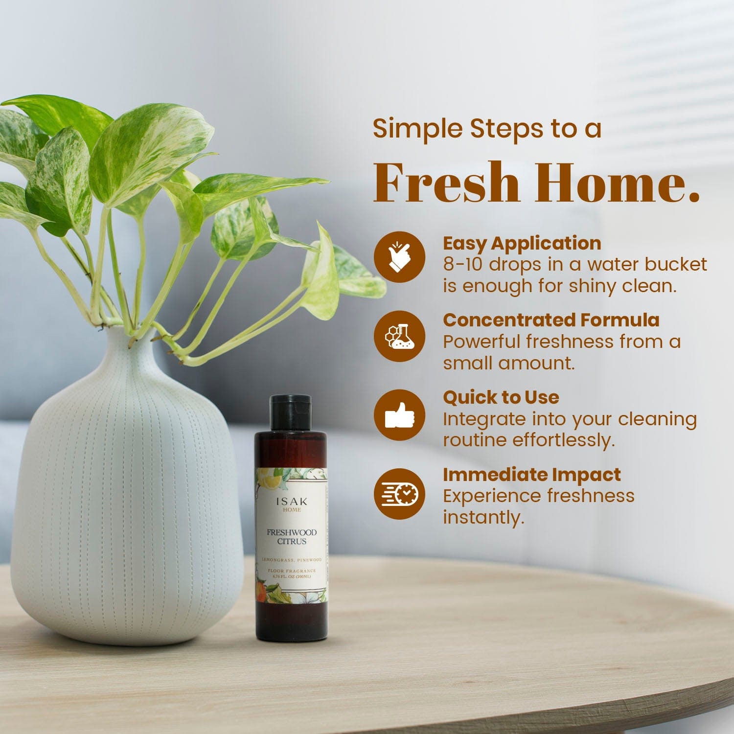 ISAK Home Fragrance 200ml Freshwood Citrus Floor Fragrance