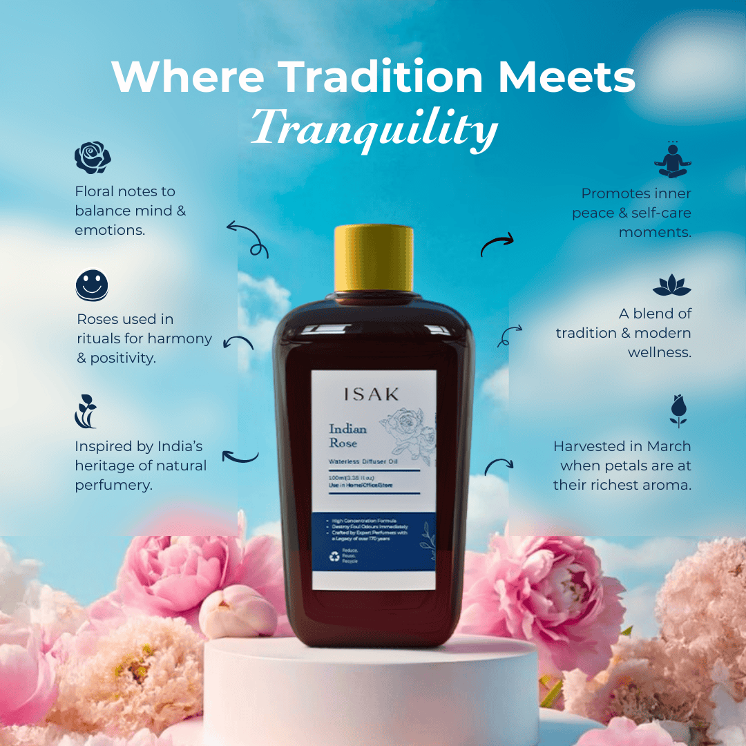 ISAK Home Fragrance 100ml Indian Rose Waterless Diffuser Oil