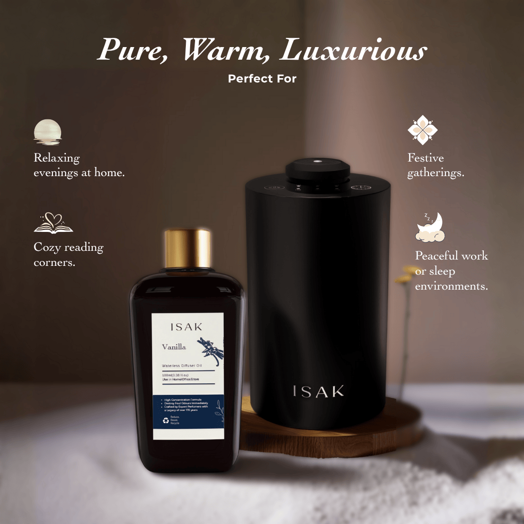 ISAK Home Fragrance 100ml Vanilla Waterless Diffuser Oil