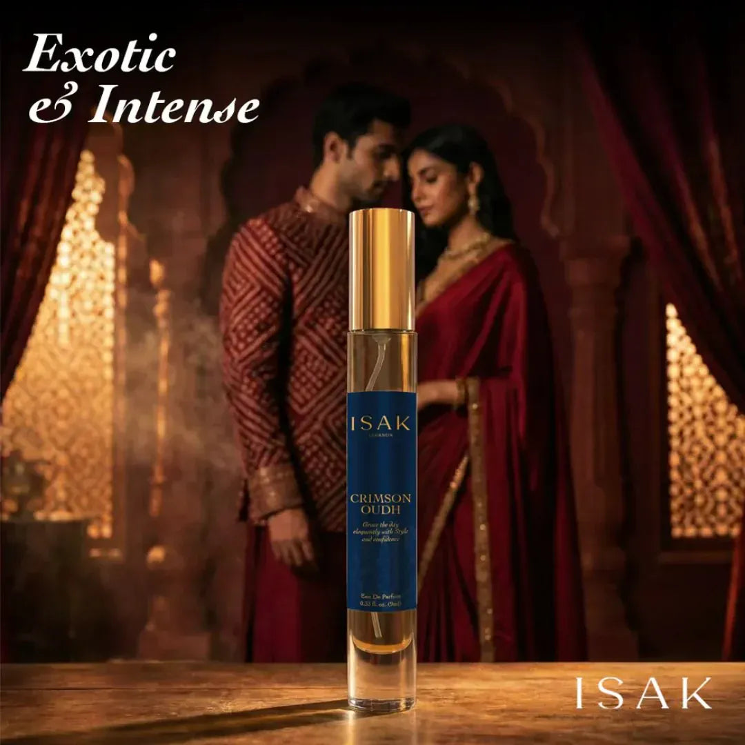 Crimson Oudh perfume mini, 9ml bottle with gold cap