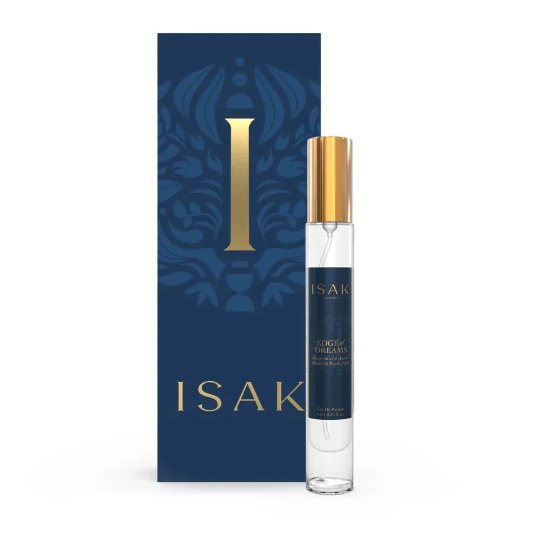 Edge of Dreams Minis Miniflakon neben blauer ISAK-Box