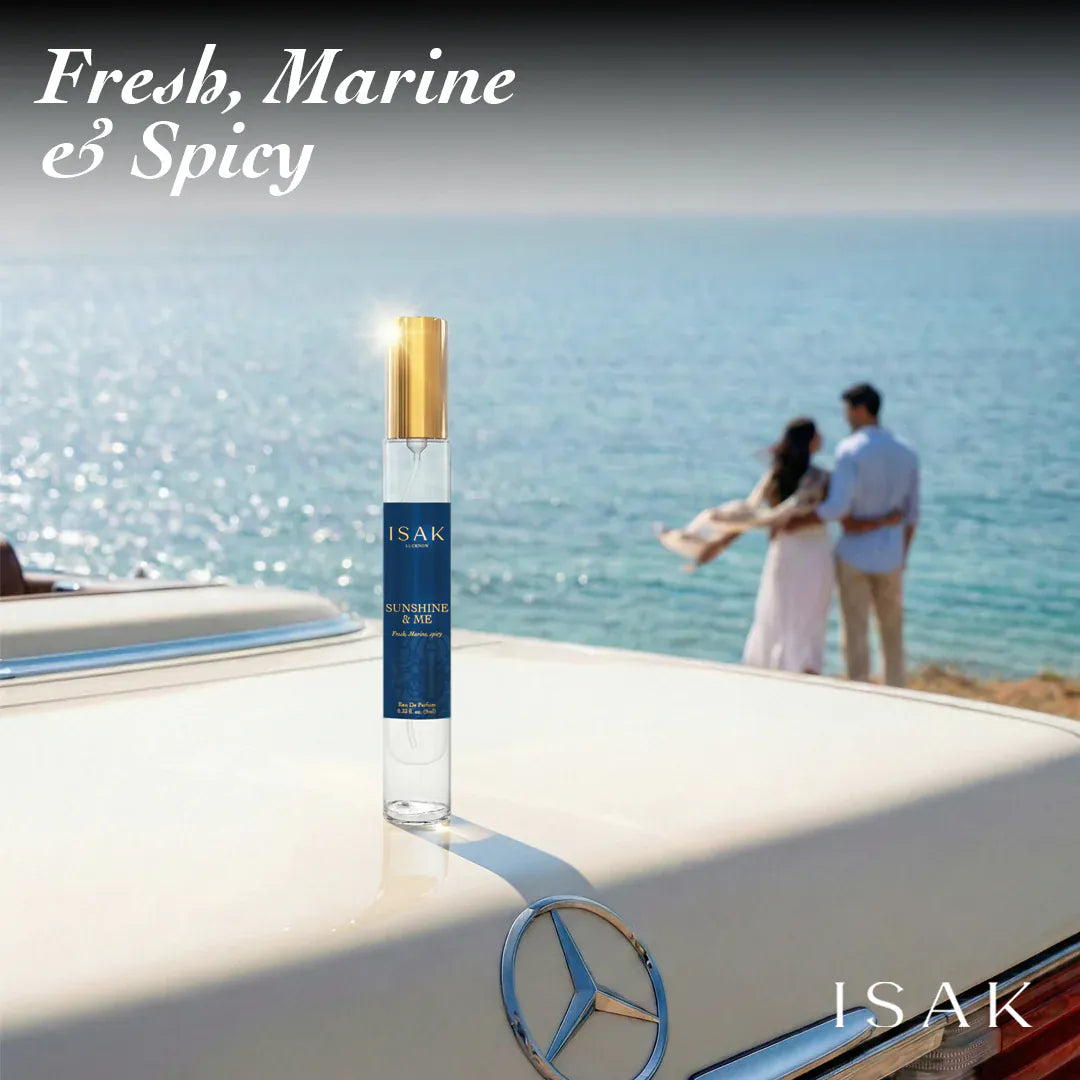 ISAK Sunshine & Me parfum mini, 9ml roller bottle with gold cap
