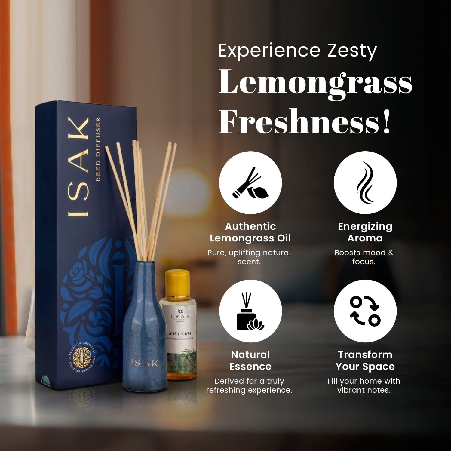 Isak Reed Diffuser Rasa-Vada Reed Diffuser